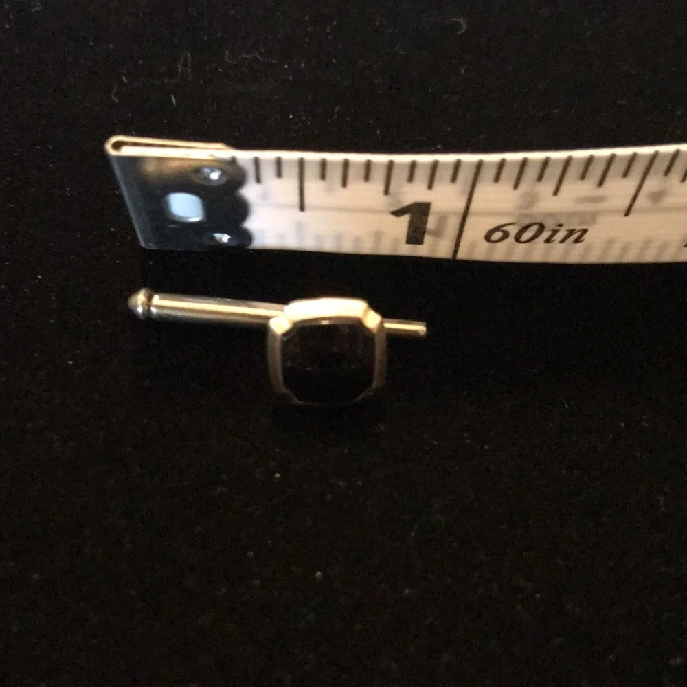 3/$15 ⭐️ Vintage tuxedo studs. 3 swank silver tone and one unbranded gold tone - Picture 2 of 4